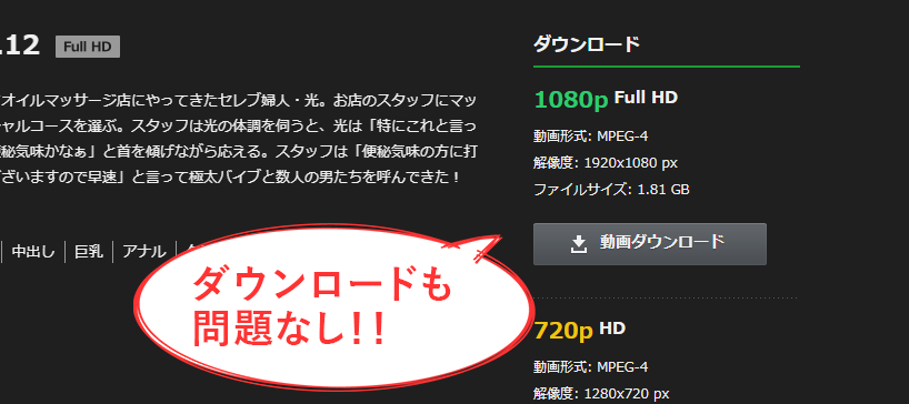 ダウンロードも問題なし